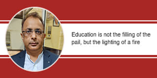 Education is not the filling of the pail, but the lighting of a fire